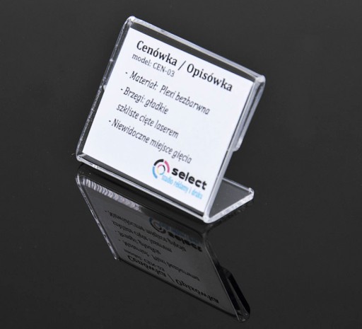 CENNÍK, POPIS - CENNÍK 4x3cm PLEXI + ZADARMO