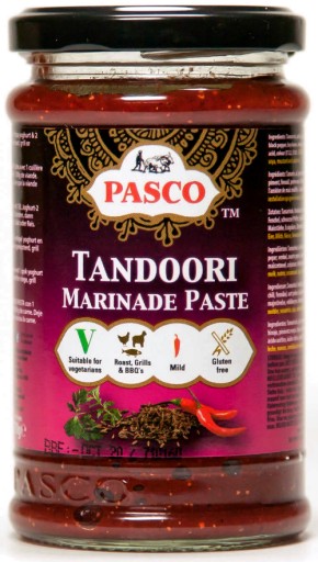 Tandoori marinádová pasta, jemná, 270g - PASCO
