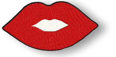 Vyšívaná aplikácia Lips Patch Thermo