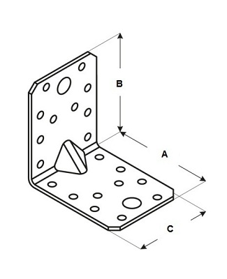 UHLOVÝ KONEKTOR S RAZÍM 70x70x55