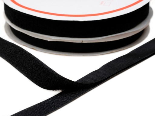 ČIERNA PÁSKA NA VELCRO, ŠÍRKA 2,5 cm, VEĽMI PEVNÁ, 1 METER