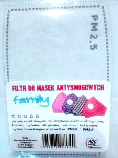 PM 2,5 päťvrstvové uhlíkové filtre - 2 kusy