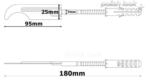 VEŠIAK HÁK ÚCHYTKA PRE HLINÍKOVÝ RADIÁTOR 180MM