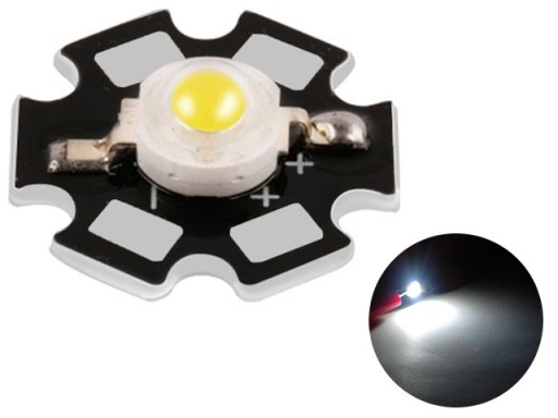 POWER LED 1W EPISTAR 6500K na PCB