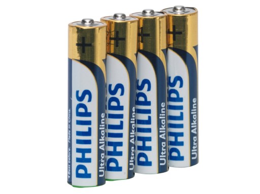 AAA LR03 BATÉRIE 4 ks Súprava PHILIPS Pevné batérie VYDRŽUJÚ DLHO