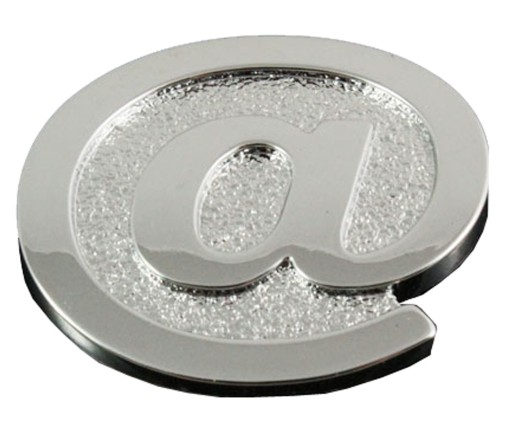 NÁLEPKA CHROME EMBLÉM 3D E-MAIL PODPIS MONKEY @