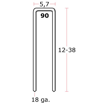Ottensten stolárske sponky takera TYP 90 E 25mm 1TYS MINIBOX