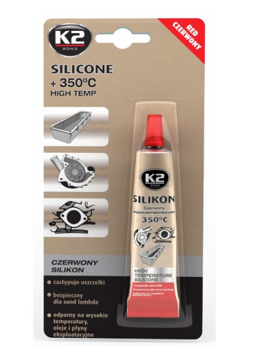 K2 VYSOKOTEPLOTNÝ SILIKÓN ČERVENÝ +350C 21g