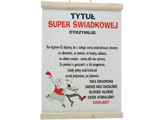Ďakujem za diplom pre svedka