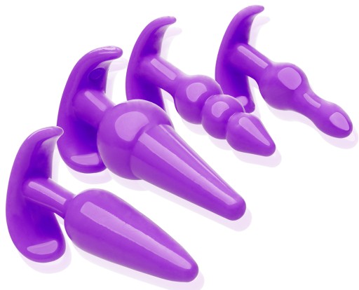 SADA 4 ANÁLNYCH ZÁSTRČEK Rôzne vzory Análny sex