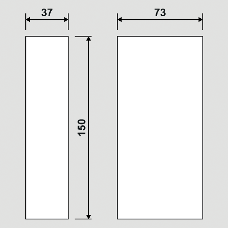 Nástenné svietidlo TUBA 2 farby LED UP-DOWN SLEEK 2x1W