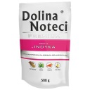 DOLINA NOTECI Prémiové mokré krmivo pre psov bohaté na morčacie mäso, 500 g vrecúško