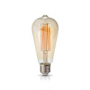 Dekoratívna žiarovka E27 LED FST64 7W teplá loftová