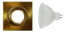 POHYBLIVÁ HALOGÉNOVÁ LAMPA ZLATÁ + LED 7W