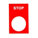 STOP popisný štítok, lepený gombík, 22mm