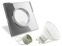 SET SKLENENÉ STROPNÉ SVIETIDLÁ + GU10 5W LED WW