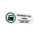 Platba len kartou - nálepka len kartou 5x15