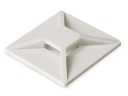 Samolepiaci držiak 20x20mm biele pásiky 100 ks