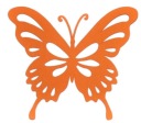 Scrapki Butterfly Azúrový motýlik VEĽKÝ 19x16cm škol
