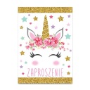 Pozvánky na narodeniny Rainbow Unicorn, 2 ks