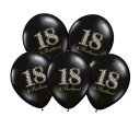 Balóny k 18. narodeninám Brilliant Black - 6 ks