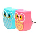 LED nočná lampa OWL svetelný senzor, 3 farby