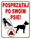 UPRATOVAŤ ZA SVOJHO PSA ZNAK 25X20cm