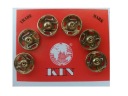 ZÁPADKY KOVOVÉ 2 (10 mm) - ZLATÉ - 6 ks.