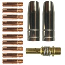 Sada dielov MB15 držiak 0,8 mm MIG Migomat MB 15