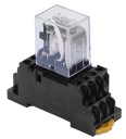 Stýkač Relé 230V AC 2x5A 1x10A so zásuvkou