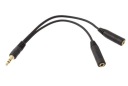 AUDIO rozbočovač Jack 3,5 zástrčka / 2x zásuvka (1855