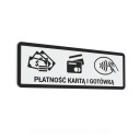 Platba kartou a hotovosťou - nálepka 5x15