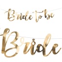 BRIDE TO BE banner na GOLDEN hen party