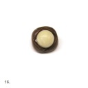 16.PLASTOVÉ GOMBÍKY NA NOŽIČKU _ HNEDÉ, 13mm _ 1 ks.