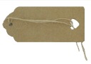 Štítky so šnúrkou 90 x 40 mm, béžové, 2 ks