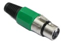 Canon XLR 3kolíková zásuvka ZELENÁ pre FV kábel (1124)
