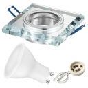 Sada GLASS halogénového svietidla kw+ LED GU10 3,5W