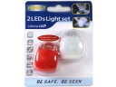 LED BICYKLOVÉ SVETLO PREDNÉ ZADNÉ SILIKÓNOVÉ LED