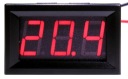 MERAČ NAPÄTIA LED VOLTMETER DC 3-30V ČERVENÁ