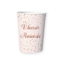 Pastelovo ružové poháre na Valentína - 6 ks