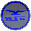 NÁLEPKA WSK PZL ŚWIDNIK MODRÁ ROUND 125 175