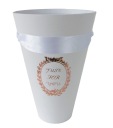 Kvetinový box BOX na kvety, výška 20 cm, BIELY