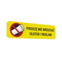 Prosím nevkladajte letáky a inzeráty - nálepka 3x11
