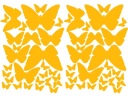 Nálepky na stenu BOTTERFLIES - 56 ks - žlté