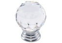 Krištáľový nábytkový gombík, krištáľový chróm Fi 35 mm H-43 mm - GKS003 AMIX