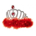 Tiara Crown Diadém Červená narodeninová zábava