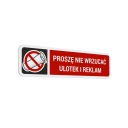 Prosím nevkladajte letáky a inzeráty - nálepka 3x11