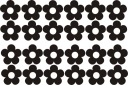 Nálepky na bicykel FLOWERS STARS DOTS HEARTS