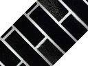 Fólia PVC dyha Nábytok TEHLA ČIERNA 45x25 Y33