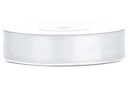 Biela saténová stuha 12 mm x 25 m